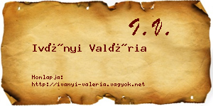 Iványi Valéria névjegykártya