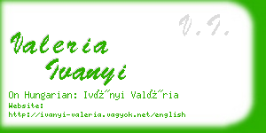 valeria ivanyi business card
